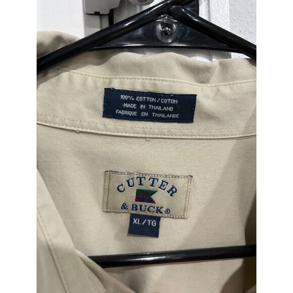 Cutter & Buck Mens Tan Button-Up Shirt Cotton Sz XL - Picture 5 of 8